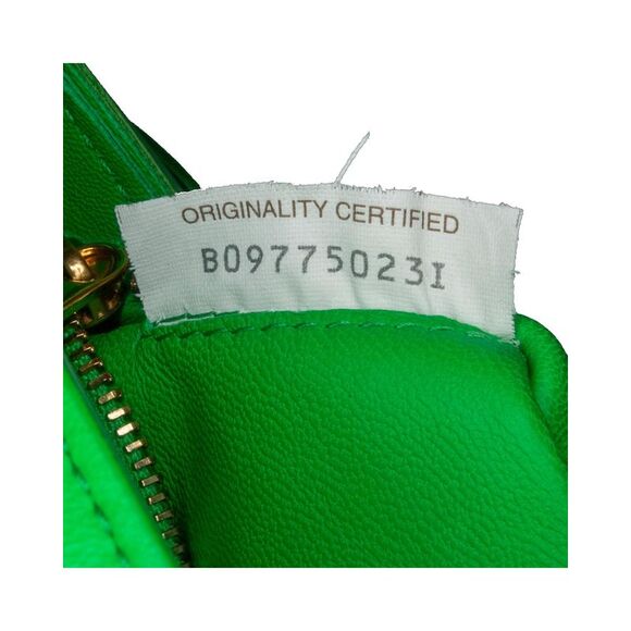 Pre Loved Bottega Veneta Intrecciato Cassette Shoulder Bag Women Green Crossbody - Picture 8 of 8